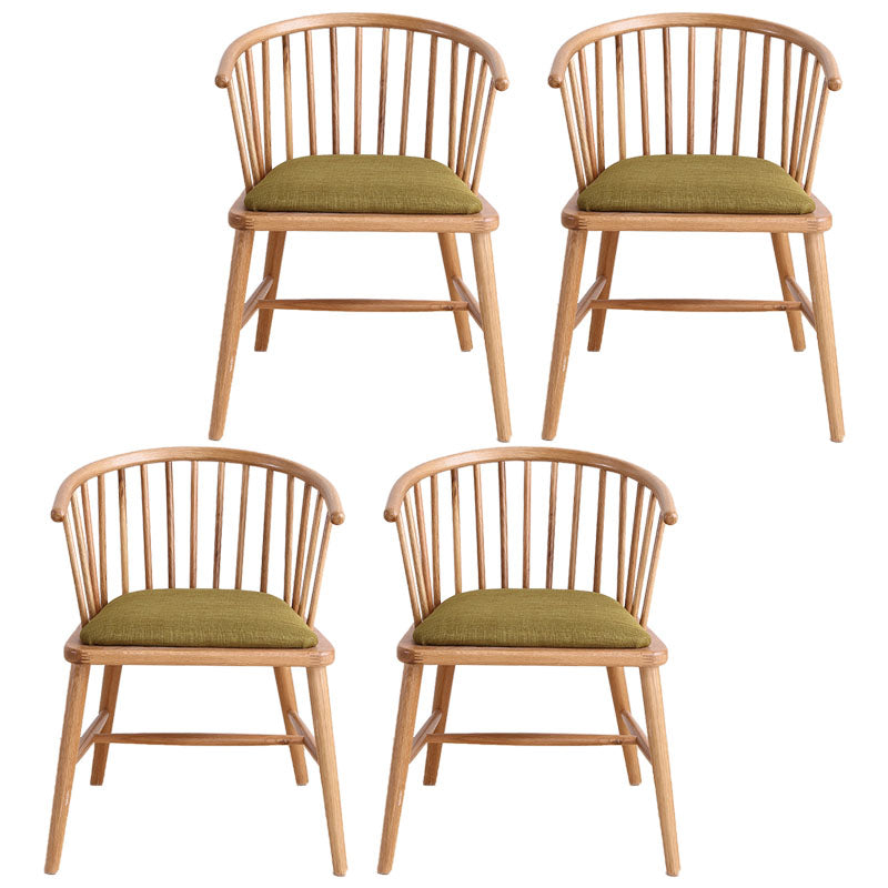 Contemporary Wood Arm Chair Natural Windsor Back Dining Chair for Kitchen Green 4 Piece Set Clearhalo ' kitchen&dining_furn' 'Dining Chairs' 'Dining Tables & Seating' 'dining_chair' 'furn' 'furn_dining_chair' 'Furniture' 'furniture_dining_chair' 'Kitchen & Dining Furniture' 'kitchen' 4480693