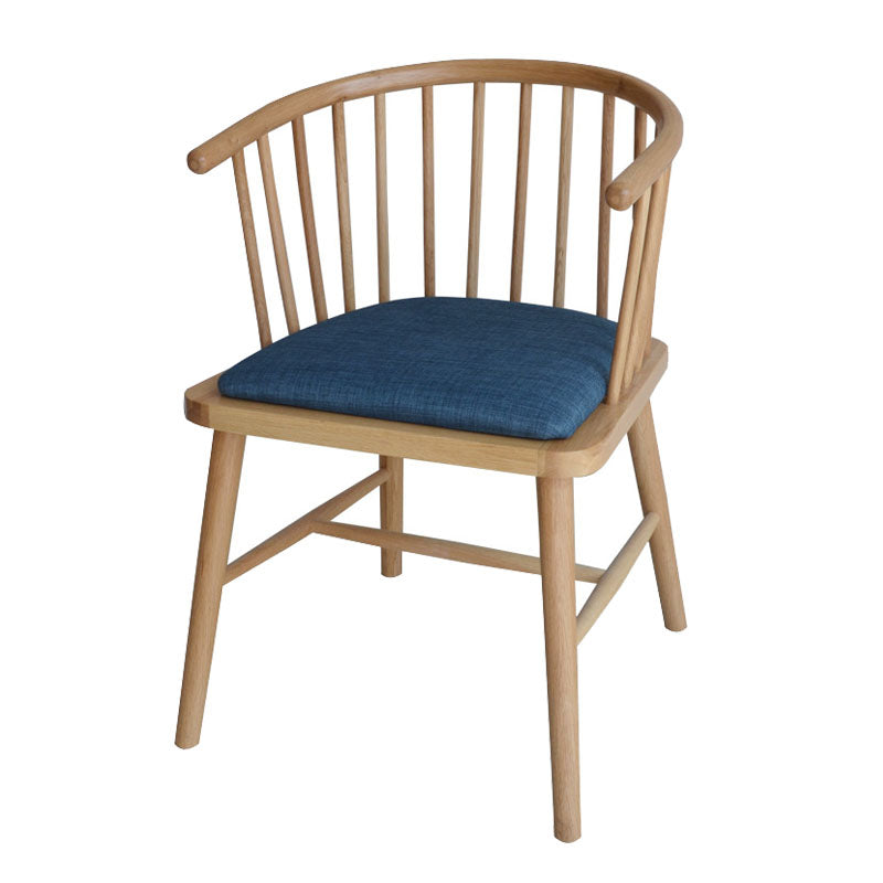 Contemporary Wood Arm Chair Natural Windsor Back Dining Chair for Kitchen Blue 1 Piece Clearhalo ' kitchen&dining_furn' 'Dining Chairs' 'Dining Tables & Seating' 'dining_chair' 'furn' 'furn_dining_chair' 'Furniture' 'furniture_dining_chair' 'Kitchen & Dining Furniture' 'kitchen' 4480697
