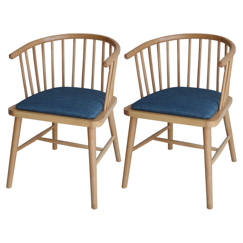 Contemporary Wood Arm Chair Natural Windsor Back Dining Chair for Kitchen Blue 2 Piece Set Clearhalo ' kitchen&dining_furn' 'Dining Chairs' 'Dining Tables & Seating' 'dining_chair' 'furn' 'furn_dining_chair' 'Furniture' 'furniture_dining_chair' 'Kitchen & Dining Furniture' 'kitchen' 4480698