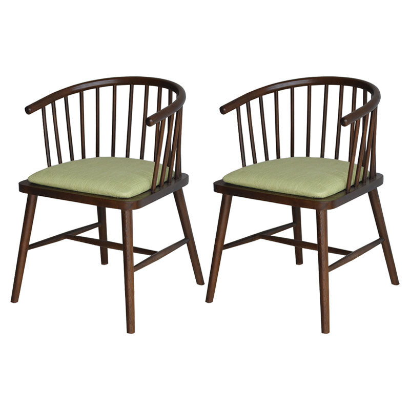 Contemporary Wood Arm Chair Natural Windsor Back Dining Chair for Kitchen Lemon Green 2 Piece Set Clearhalo ' kitchen&dining_furn' 'Dining Chairs' 'Dining Tables & Seating' 'dining_chair' 'furn' 'furn_dining_chair' 'Furniture' 'furniture_dining_chair' 'Kitchen & Dining Furniture' 'kitchen' 4480704