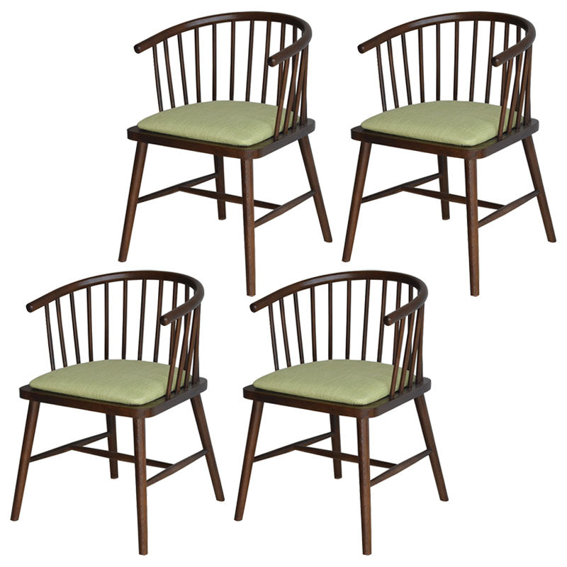 Contemporary Wood Arm Chair Natural Windsor Back Dining Chair for Kitchen Lemon Green 4 Piece Set Clearhalo ' kitchen&dining_furn' 'Dining Chairs' 'Dining Tables & Seating' 'dining_chair' 'furn' 'furn_dining_chair' 'Furniture' 'furniture_dining_chair' 'Kitchen & Dining Furniture' 'kitchen' 4480705