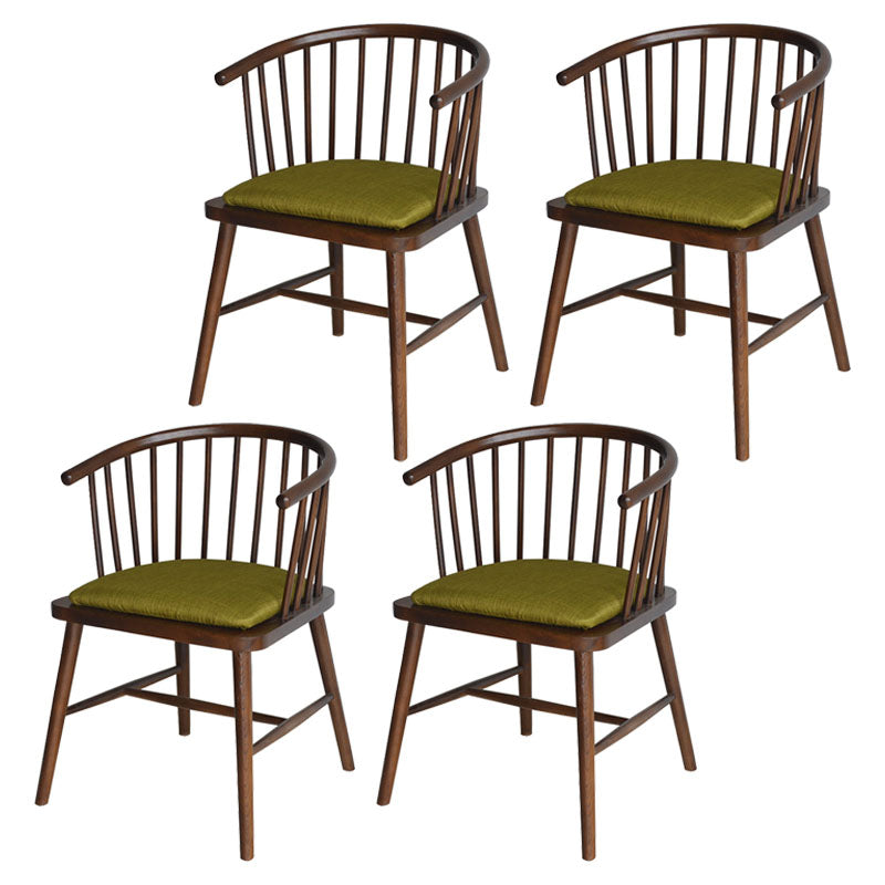 Contemporary Wood Arm Chair Natural Windsor Back Dining Chair for Kitchen Olive Green 4 Piece Set Clearhalo ' kitchen&dining_furn' 'Dining Chairs' 'Dining Tables & Seating' 'dining_chair' 'furn' 'furn_dining_chair' 'Furniture' 'furniture_dining_chair' 'Kitchen & Dining Furniture' 'kitchen' 4480708