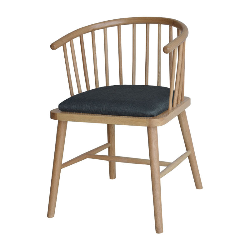 Contemporary Wood Arm Chair Natural Windsor Back Dining Chair for Kitchen Grey 1 Piece Clearhalo ' kitchen&dining_furn' 'Dining Chairs' 'Dining Tables & Seating' 'dining_chair' 'furn' 'furn_dining_chair' 'Furniture' 'furniture_dining_chair' 'Kitchen & Dining Furniture' 'kitchen' 4480709