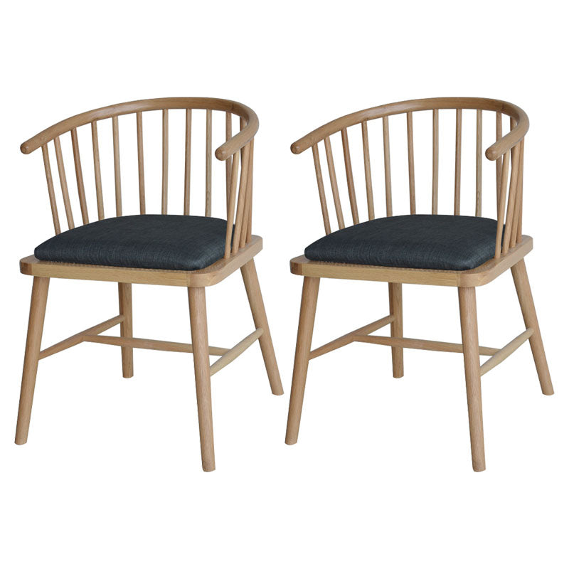 Contemporary Wood Arm Chair Natural Windsor Back Dining Chair for Kitchen Grey 2 Piece Set Clearhalo ' kitchen&dining_furn' 'Dining Chairs' 'Dining Tables & Seating' 'dining_chair' 'furn' 'furn_dining_chair' 'Furniture' 'furniture_dining_chair' 'Kitchen & Dining Furniture' 'kitchen' 4480710