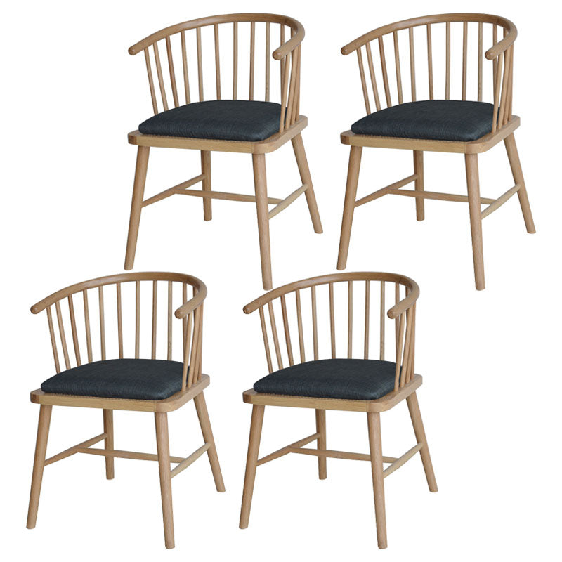 Contemporary Wood Arm Chair Natural Windsor Back Dining Chair for Kitchen Grey 4 Piece Set Clearhalo ' kitchen&dining_furn' 'Dining Chairs' 'Dining Tables & Seating' 'dining_chair' 'furn' 'furn_dining_chair' 'Furniture' 'furniture_dining_chair' 'Kitchen & Dining Furniture' 'kitchen' 4480711