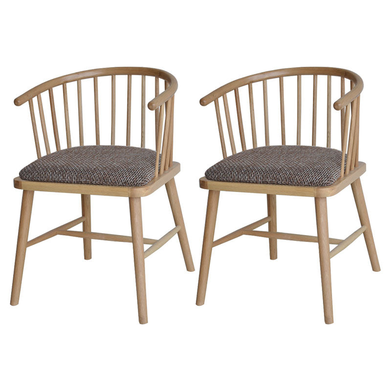 Contemporary Wood Arm Chair Natural Windsor Back Dining Chair for Kitchen Coffee 2 Piece Set Clearhalo ' kitchen&dining_furn' 'Dining Chairs' 'Dining Tables & Seating' 'dining_chair' 'furn' 'furn_dining_chair' 'Furniture' 'furniture_dining_chair' 'Kitchen & Dining Furniture' 'kitchen' 4480713