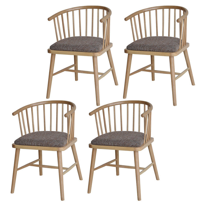 Contemporary Wood Arm Chair Natural Windsor Back Dining Chair for Kitchen Coffee 4 Piece Set Clearhalo ' kitchen&dining_furn' 'Dining Chairs' 'Dining Tables & Seating' 'dining_chair' 'furn' 'furn_dining_chair' 'Furniture' 'furniture_dining_chair' 'Kitchen & Dining Furniture' 'kitchen' 4480714