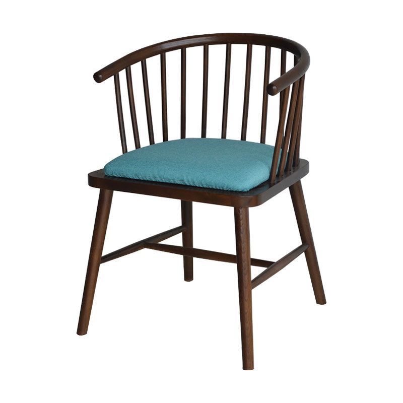 Contemporary Wood Arm Chair Natural Windsor Back Dining Chair for Kitchen Airy Blue 1 Piece Clearhalo ' kitchen&dining_furn' 'Dining Chairs' 'Dining Tables & Seating' 'dining_chair' 'furn' 'furn_dining_chair' 'Furniture' 'furniture_dining_chair' 'Kitchen & Dining Furniture' 'kitchen' 4480715