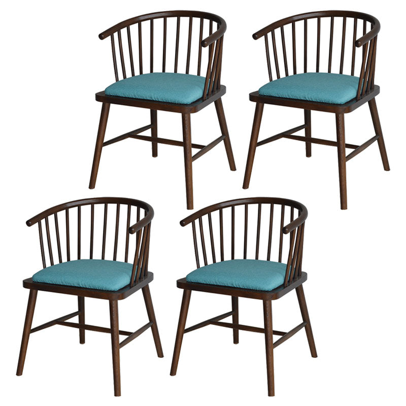 Contemporary Wood Arm Chair Natural Windsor Back Dining Chair for Kitchen Airy Blue 4 Piece Set Clearhalo ' kitchen&dining_furn' 'Dining Chairs' 'Dining Tables & Seating' 'dining_chair' 'furn' 'furn_dining_chair' 'Furniture' 'furniture_dining_chair' 'Kitchen & Dining Furniture' 'kitchen' 4480717