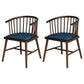 Contemporary Wood Arm Chair Natural Windsor Back Dining Chair for Kitchen Dark Blue 2 Piece Set Clearhalo ' kitchen&dining_furn' 'Dining Chairs' 'Dining Tables & Seating' 'dining_chair' 'furn' 'furn_dining_chair' 'Furniture' 'furniture_dining_chair' 'Kitchen & Dining Furniture' 'kitchen' 4480719