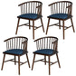 Contemporary Wood Arm Chair Natural Windsor Back Dining Chair for Kitchen Dark Blue 4 Piece Set Clearhalo ' kitchen&dining_furn' 'Dining Chairs' 'Dining Tables & Seating' 'dining_chair' 'furn' 'furn_dining_chair' 'Furniture' 'furniture_dining_chair' 'Kitchen & Dining Furniture' 'kitchen' 4480720