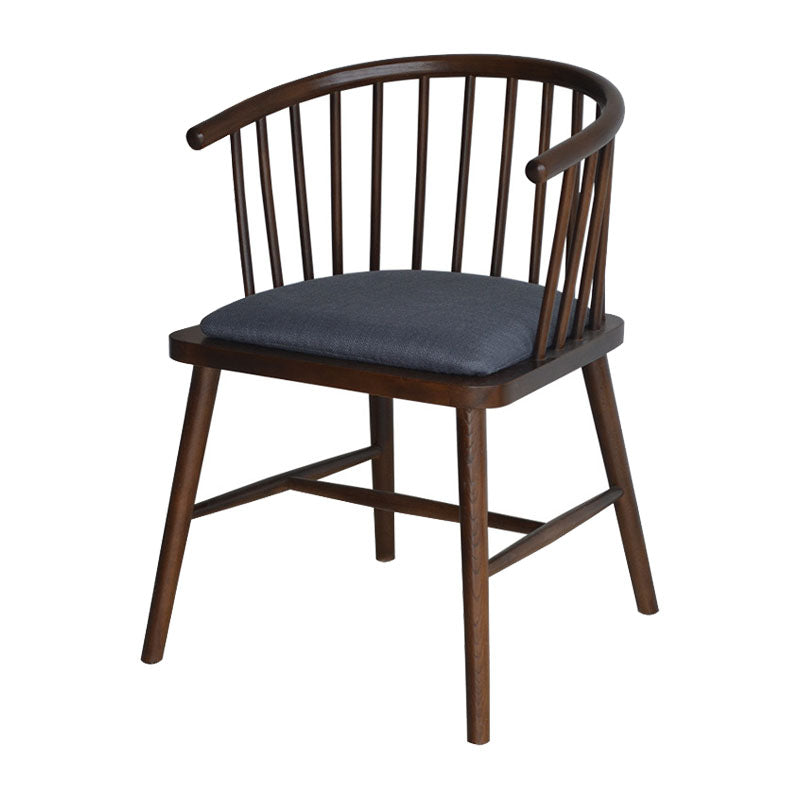 Contemporary Wood Arm Chair Natural Windsor Back Dining Chair for Kitchen Dark Gray 1 Piece Clearhalo ' kitchen&dining_furn' 'Dining Chairs' 'Dining Tables & Seating' 'dining_chair' 'furn' 'furn_dining_chair' 'Furniture' 'furniture_dining_chair' 'Kitchen & Dining Furniture' 'kitchen' 4480721
