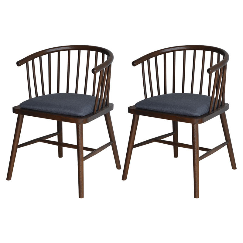 Contemporary Wood Arm Chair Natural Windsor Back Dining Chair for Kitchen Dark Gray 2 Piece Set Clearhalo ' kitchen&dining_furn' 'Dining Chairs' 'Dining Tables & Seating' 'dining_chair' 'furn' 'furn_dining_chair' 'Furniture' 'furniture_dining_chair' 'Kitchen & Dining Furniture' 'kitchen' 4480722