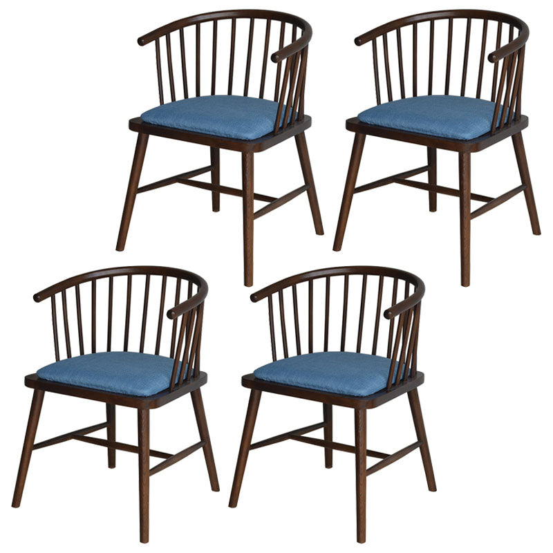 Contemporary Wood Arm Chair Natural Windsor Back Dining Chair for Kitchen Light Blue 4 Piece Set Clearhalo ' kitchen&dining_furn' 'Dining Chairs' 'Dining Tables & Seating' 'dining_chair' 'furn' 'furn_dining_chair' 'Furniture' 'furniture_dining_chair' 'Kitchen & Dining Furniture' 'kitchen' 4480726