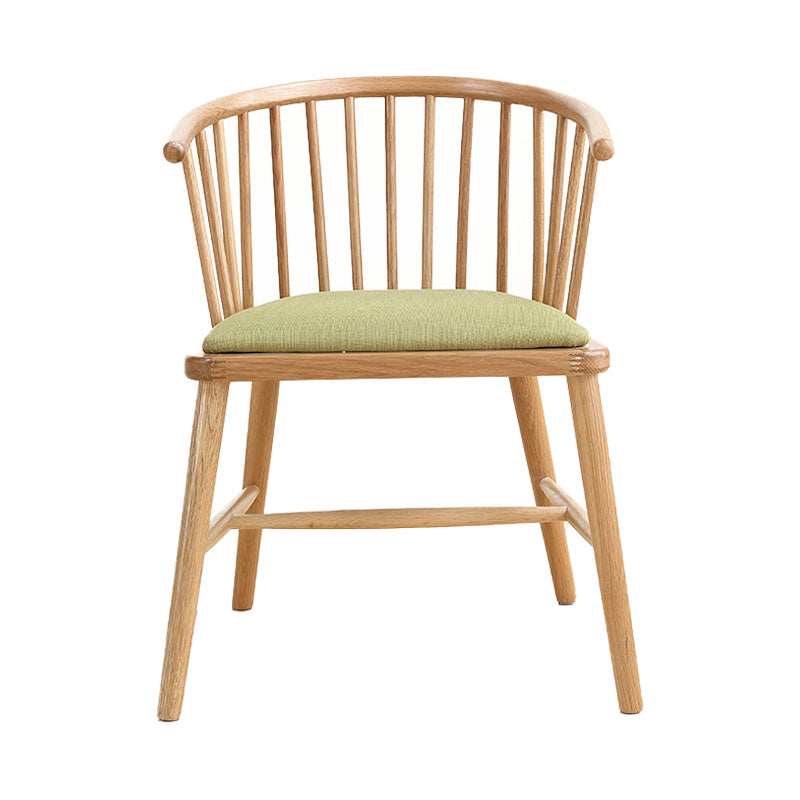 Contemporary Wood Arm Chair Natural Windsor Back Dining Chair for Kitchen Light Green 1 Piece Clearhalo ' kitchen&dining_furn' 'Dining Chairs' 'Dining Tables & Seating' 'dining_chair' 'furn' 'furn_dining_chair' 'Furniture' 'furniture_dining_chair' 'Kitchen & Dining Furniture' 'kitchen' 4480727