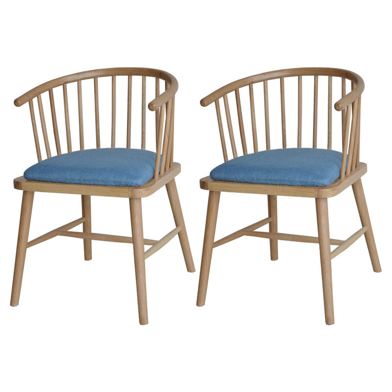Contemporary Wood Arm Chair Natural Windsor Back Dining Chair for Kitchen Water Blue 2 Piece Set Clearhalo ' kitchen&dining_furn' 'Dining Chairs' 'Dining Tables & Seating' 'dining_chair' 'furn' 'furn_dining_chair' 'Furniture' 'furniture_dining_chair' 'Kitchen & Dining Furniture' 'kitchen' 4480731