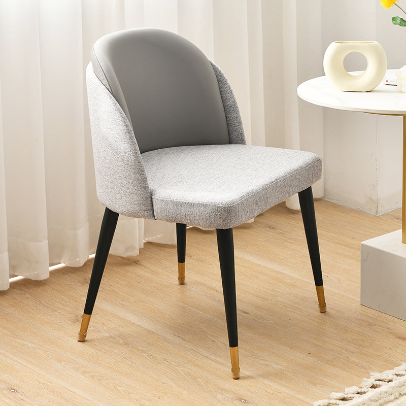 Scandinavian Style Upholstered Armless Dining Chairs Solid Back Dining Side Chair Grey 1 Piece Clearhalo ' kitchen&dining_furn' 'Dining Chairs' 'Dining Tables & Seating' 'dining_chair' 'furn' 'furn_dining_chair' 'Furniture' 'furniture_dining_chair' 'Kitchen & Dining Furniture' 'kitchen' 4480735
