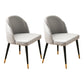Scandinavian Style Upholstered Armless Dining Chairs Solid Back Dining Side Chair Grey 2 Piece Set Clearhalo ' kitchen&dining_furn' 'Dining Chairs' 'Dining Tables & Seating' 'dining_chair' 'furn' 'furn_dining_chair' 'Furniture' 'furniture_dining_chair' 'Kitchen & Dining Furniture' 'kitchen' 4480737