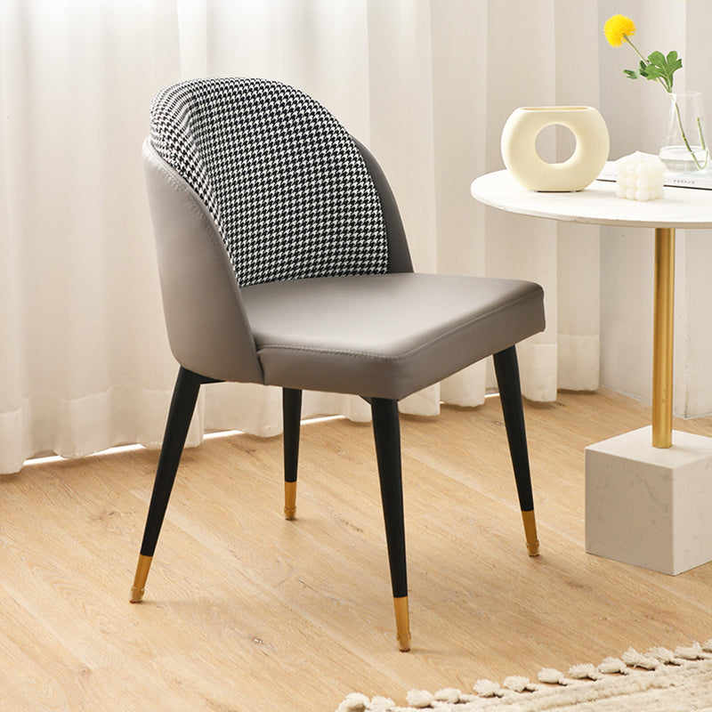 Scandinavian Style Upholstered Armless Dining Chairs Solid Back Dining Side Chair Light Gray 1 Piece Clearhalo ' kitchen&dining_furn' 'Dining Chairs' 'Dining Tables & Seating' 'dining_chair' 'furn' 'furn_dining_chair' 'Furniture' 'furniture_dining_chair' 'Kitchen & Dining Furniture' 'kitchen' 4480741