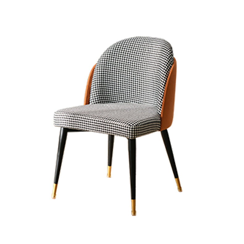 Scandinavian Style Upholstered Armless Dining Chairs Solid Back Dining Side Chair Clearhalo ' kitchen&dining_furn' 'Dining Chairs' 'Dining Tables & Seating' 'dining_chair' 'furn' 'furn_dining_chair' 'Furniture' 'furniture_dining_chair' 'Kitchen & Dining Furniture' 'kitchen' 4480742