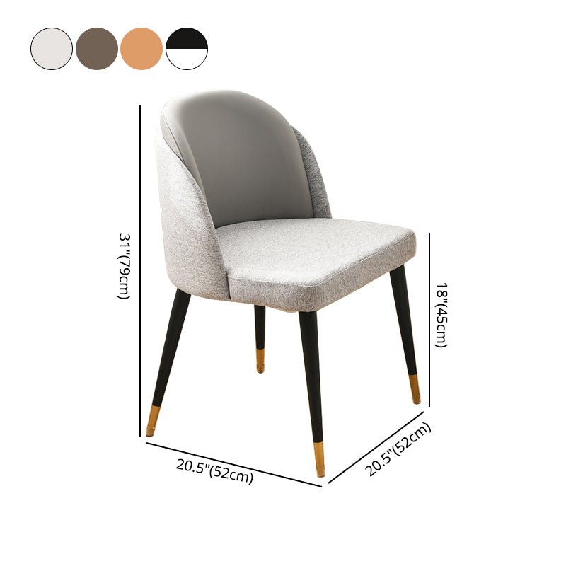 Scandinavian Style Upholstered Armless Dining Chairs Solid Back Dining Side Chair Clearhalo ' kitchen&dining_furn' 'Dining Chairs' 'Dining Tables & Seating' 'dining_chair' 'furn' 'furn_dining_chair' 'Furniture' 'furniture_dining_chair' 'Kitchen & Dining Furniture' 'kitchen' 4480757