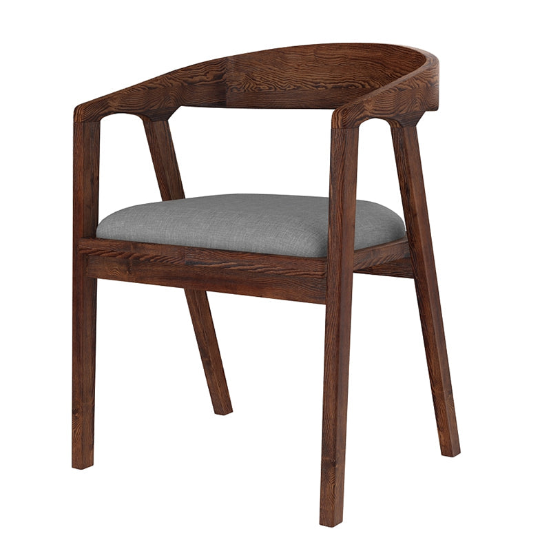 Traditional Style Dining Chair Kitchen Arm Dining Chair with Wooden Legs Walnut 1 Piece Clearhalo ' kitchen&dining_furn' 'Dining Chairs' 'Dining Tables & Seating' 'dining_chair' 'furn' 'furn_dining_chair' 'Furniture' 'furniture_dining_chair' 'Kitchen & Dining Furniture' 'kitchen' 4480759