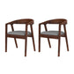 Traditional Style Dining Chair Kitchen Arm Dining Chair with Wooden Legs Walnut 2 Piece Set Clearhalo ' kitchen&dining_furn' 'Dining Chairs' 'Dining Tables & Seating' 'dining_chair' 'furn' 'furn_dining_chair' 'Furniture' 'furniture_dining_chair' 'Kitchen & Dining Furniture' 'kitchen' 4480761