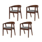 Traditional Style Dining Chair Kitchen Arm Dining Chair with Wooden Legs Walnut 4 Piece Set Clearhalo ' kitchen&dining_furn' 'Dining Chairs' 'Dining Tables & Seating' 'dining_chair' 'furn' 'furn_dining_chair' 'Furniture' 'furniture_dining_chair' 'Kitchen & Dining Furniture' 'kitchen' 4480762