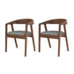 Traditional Style Dining Chair Kitchen Arm Dining Chair with Wooden Legs Dark Brown 2 Piece Set Clearhalo ' kitchen&dining_furn' 'Dining Chairs' 'Dining Tables & Seating' 'dining_chair' 'furn' 'furn_dining_chair' 'Furniture' 'furniture_dining_chair' 'Kitchen & Dining Furniture' 'kitchen' 4480766