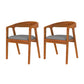 Traditional Style Dining Chair Kitchen Arm Dining Chair with Wooden Legs Brown 2 Piece Set Clearhalo ' kitchen&dining_furn' 'Dining Chairs' 'Dining Tables & Seating' 'dining_chair' 'furn' 'furn_dining_chair' 'Furniture' 'furniture_dining_chair' 'Kitchen & Dining Furniture' 'kitchen' 4480772