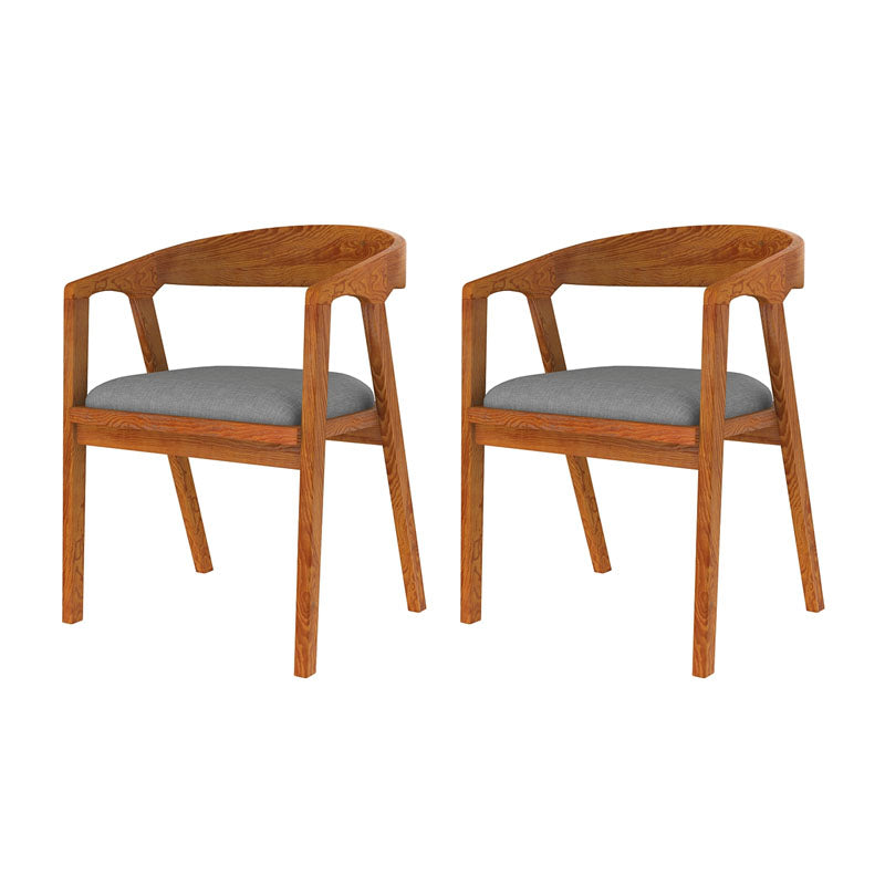 Traditional Style Dining Chair Kitchen Arm Dining Chair with Wooden Legs Brown 2 Piece Set Clearhalo ' kitchen&dining_furn' 'Dining Chairs' 'Dining Tables & Seating' 'dining_chair' 'furn' 'furn_dining_chair' 'Furniture' 'furniture_dining_chair' 'Kitchen & Dining Furniture' 'kitchen' 4480772