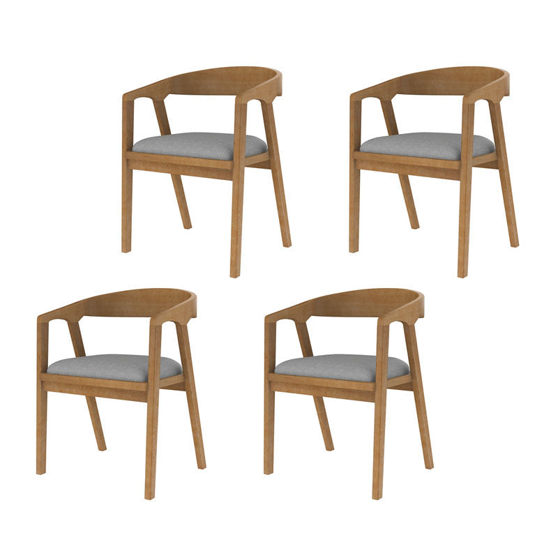 Traditional Style Dining Chair Kitchen Arm Dining Chair with Wooden Legs Light Brown 4 Piece Set Clearhalo ' kitchen&dining_furn' 'Dining Chairs' 'Dining Tables & Seating' 'dining_chair' 'furn' 'furn_dining_chair' 'Furniture' 'furniture_dining_chair' 'Kitchen & Dining Furniture' 'kitchen' 4480777