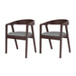 Traditional Style Dining Chair Kitchen Arm Dining Chair with Wooden Legs Dark Coffee 2 Piece Set Clearhalo ' kitchen&dining_furn' 'Dining Chairs' 'Dining Tables & Seating' 'dining_chair' 'furn' 'furn_dining_chair' 'Furniture' 'furniture_dining_chair' 'Kitchen & Dining Furniture' 'kitchen' 4480782