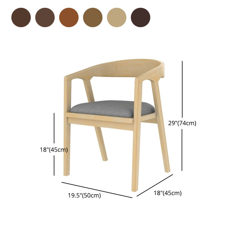 Traditional Style Dining Chair Kitchen Arm Dining Chair with Wooden Legs Clearhalo ' kitchen&dining_furn' 'Dining Chairs' 'Dining Tables & Seating' 'dining_chair' 'furn' 'furn_dining_chair' 'Furniture' 'furniture_dining_chair' 'Kitchen & Dining Furniture' 'kitchen' 4480784
