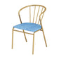 Scandinavian Style Windsor Back Side Chairs Upholstered Armless Dining Chairs Sky Blue 1 Piece Clearhalo ' kitchen&dining_furn' 'Dining Chairs' 'Dining Tables & Seating' 'dining_chair' 'furn' 'furn_dining_chair' 'Furniture' 'furniture_dining_chair' 'Kitchen & Dining Furniture' 'kitchen' 4480786