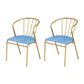 Scandinavian Style Windsor Back Side Chairs Upholstered Armless Dining Chairs Sky Blue 2 Piece Set Clearhalo ' kitchen&dining_furn' 'Dining Chairs' 'Dining Tables & Seating' 'dining_chair' 'furn' 'furn_dining_chair' 'Furniture' 'furniture_dining_chair' 'Kitchen & Dining Furniture' 'kitchen' 4480788