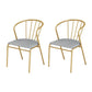 Scandinavian Style Windsor Back Side Chairs Upholstered Armless Dining Chairs Light Gray 2 Piece Set Clearhalo ' kitchen&dining_furn' 'Dining Chairs' 'Dining Tables & Seating' 'dining_chair' 'furn' 'furn_dining_chair' 'Furniture' 'furniture_dining_chair' 'Kitchen & Dining Furniture' 'kitchen' 4480807