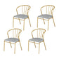 Scandinavian Style Windsor Back Side Chairs Upholstered Armless Dining Chairs Light Gray 4 Piece Set Clearhalo ' kitchen&dining_furn' 'Dining Chairs' 'Dining Tables & Seating' 'dining_chair' 'furn' 'furn_dining_chair' 'Furniture' 'furniture_dining_chair' 'Kitchen & Dining Furniture' 'kitchen' 4480808