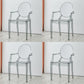 Contemporary Restaurant Plastic Arm Chair Open Back Dining Chair Black Clear Set of 4 Clearhalo ' kitchen&dining_furn' 'Dining Chairs' 'Dining Tables & Seating' 'dining_chair' 'Furniture' 'furniture_dining_chair' 'Kitchen & Dining Furniture' 'kitchen' 4480823