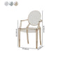 Contemporary Restaurant Plastic Arm Chair Open Back Dining Chair Clearhalo ' kitchen&dining_furn' 'Dining Chairs' 'Dining Tables & Seating' 'dining_chair' 'Furniture' 'furniture_dining_chair' 'Kitchen & Dining Furniture' 'kitchen' 4480826