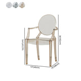 Contemporary Restaurant Plastic Arm Chair Open Back Dining Chair Clearhalo ' kitchen&dining_furn' 'Dining Chairs' 'Dining Tables & Seating' 'dining_chair' 'Furniture' 'furniture_dining_chair' 'Kitchen & Dining Furniture' 'kitchen' 4480826