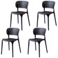 Stackable Plastic Home Side Chair Contemporary Open Back Dining Chair Black 4 Piece Set Clearhalo ' kitchen&dining_furn' 'Dining Chairs' 'Dining Tables & Seating' 'dining_chair' 'furn' 'furn_dining_chair' 'Furniture' 'furniture_dining_chair' 'Kitchen & Dining Furniture' 'kitchen' 4480831