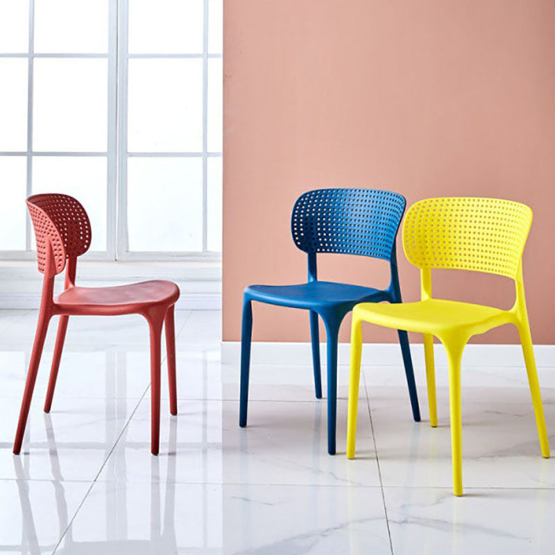 Stackable Plastic Home Side Chair Contemporary Open Back Dining Chair Clearhalo ' kitchen&dining_furn' 'Dining Chairs' 'Dining Tables & Seating' 'dining_chair' 'furn' 'furn_dining_chair' 'Furniture' 'furniture_dining_chair' 'Kitchen & Dining Furniture' 'kitchen' 4480832