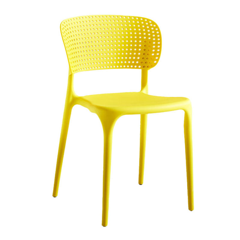 Stackable Plastic Home Side Chair Contemporary Open Back Dining Chair Clearhalo ' kitchen&dining_furn' 'Dining Chairs' 'Dining Tables & Seating' 'dining_chair' 'furn' 'furn_dining_chair' 'Furniture' 'furniture_dining_chair' 'Kitchen & Dining Furniture' 'kitchen' 4480836