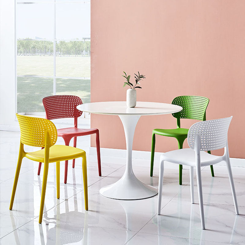 Stackable Plastic Home Side Chair Contemporary Open Back Dining Chair Clearhalo ' kitchen&dining_furn' 'Dining Chairs' 'Dining Tables & Seating' 'dining_chair' 'furn' 'furn_dining_chair' 'Furniture' 'furniture_dining_chair' 'Kitchen & Dining Furniture' 'kitchen' 4480846