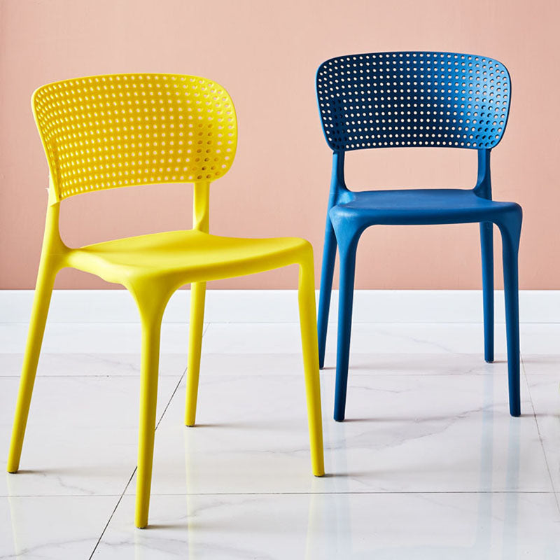 Stackable Plastic Home Side Chair Contemporary Open Back Dining Chair Clearhalo ' kitchen&dining_furn' 'Dining Chairs' 'Dining Tables & Seating' 'dining_chair' 'furn' 'furn_dining_chair' 'Furniture' 'furniture_dining_chair' 'Kitchen & Dining Furniture' 'kitchen' 4480847