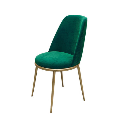 Scandinavian Design Solid Back Armless Dining Chairs Upholstered Dining Side Chair Green 1 Piece Clearhalo ' kitchen&dining_furn' 'Dining Chairs' 'Dining Tables & Seating' 'dining_chair' 'furn' 'furn_dining_chair' 'Furniture' 'furniture_dining_chair' 'Kitchen & Dining Furniture' 'kitchen' 4480856