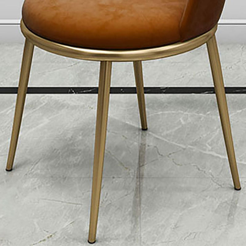 Scandinavian Design Solid Back Armless Dining Chairs Upholstered Dining Side Chair Clearhalo ' kitchen&dining_furn' 'Dining Chairs' 'Dining Tables & Seating' 'dining_chair' 'furn' 'furn_dining_chair' 'Furniture' 'furniture_dining_chair' 'Kitchen & Dining Furniture' 'kitchen' 4480859