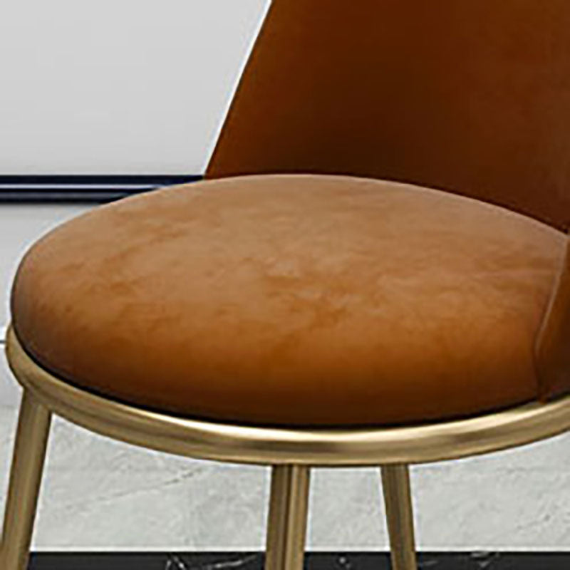 Scandinavian Design Solid Back Armless Dining Chairs Upholstered Dining Side Chair Clearhalo ' kitchen&dining_furn' 'Dining Chairs' 'Dining Tables & Seating' 'dining_chair' 'furn' 'furn_dining_chair' 'Furniture' 'furniture_dining_chair' 'Kitchen & Dining Furniture' 'kitchen' 4480863