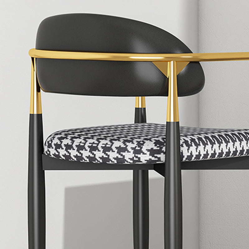 Contemporary Style Kitchen Metal Dining Chairs Open Back Dining Arm Side Chairs Clearhalo ' kitchen&dining_furn' 'Dining Chairs' 'Dining Tables & Seating' 'dining_chair' 'furn' 'furn_dining_chair' 'Furniture' 'furniture_dining_chair' 'Kitchen & Dining Furniture' 'kitchen' 4480885